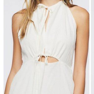 (NWT) FOREVER 21 Cut Out White Halter Mini Dress Women Size S